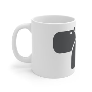 White Hippo coffee Mug 11oz